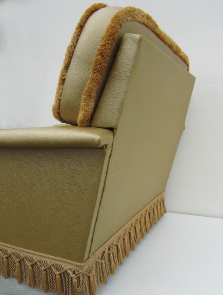 Vintage gold empire style fauteuil, easy chair-00008